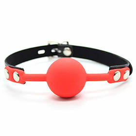 Кляп силіконовий Silicone ball gag red