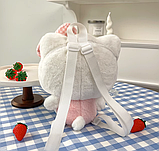 Hello Kitty рюкзак іграшка плюшева м'яка для дівчинки Кітті білий 23см (NST), фото 3