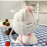 Hello Kitty рюкзак іграшка плюшева м'яка для дівчинки Кітті білий 23см (NST), фото 8