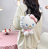 Hello Kitty рюкзак іграшка плюшева м'яка для дівчинки Кітті білий 23см (NST), фото 9