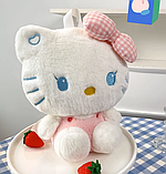 Hello Kitty рюкзак іграшка плюшева м'яка для дівчинки Кітті білий 23см (NST), фото 10
