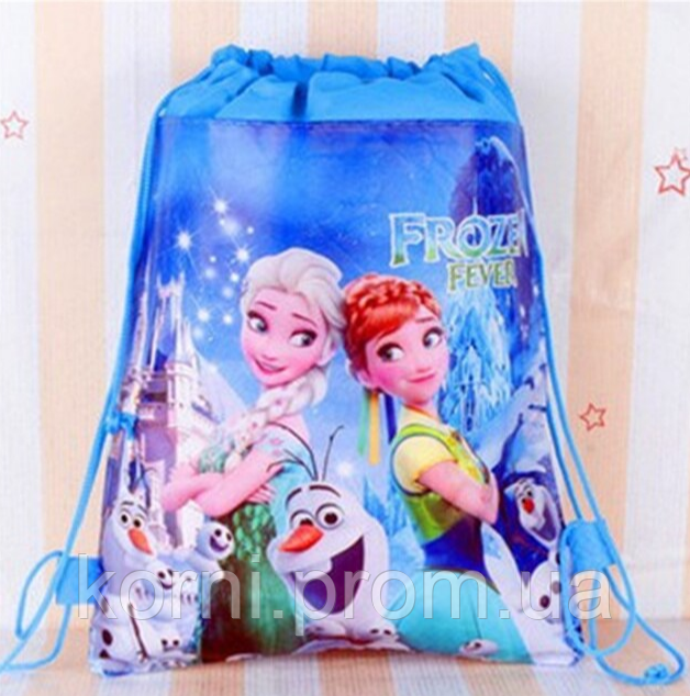 Дитяча сумка для взуття Холодне серце Ельза (Frozen Elsa) синій (NST)