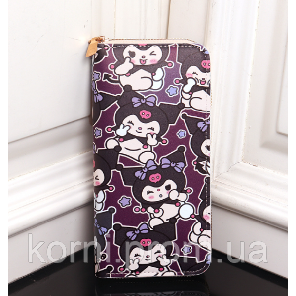 Гаманець гаманець на блискавці дитячий для дівчинки Kuromi (Kuromi ) геншень, манги, hello kitty, Санріо Кітті, Мелоді подарунок