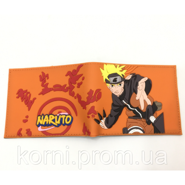 Гаманець гаманець для хлопчика Наруто. Виклик мудрості Naruto аніме anime 3D подарунок синові помаранчевий (NST)