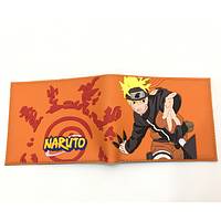 Кошелек бумажник детский для мальчика Наруто. Вызов мудрости Naruto аниме anime 3D подарок сыну оранжевый