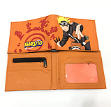 Гаманець гаманець для хлопчика Наруто. Виклик мудрості Naruto аніме anime 3D подарунок синові помаранчевий (NST), фото 3