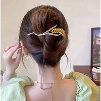 Женская заколка для волос в виде колоска символ Украины золото (nst)