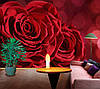 3D Фото шпалери "Пара червоних троянд" - Будь-який розмір! Читаємо опис!, фото 4