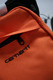 Барсетка чоловіча крос боді месенджер Carhartt помаранчевий (Nois), фото 3