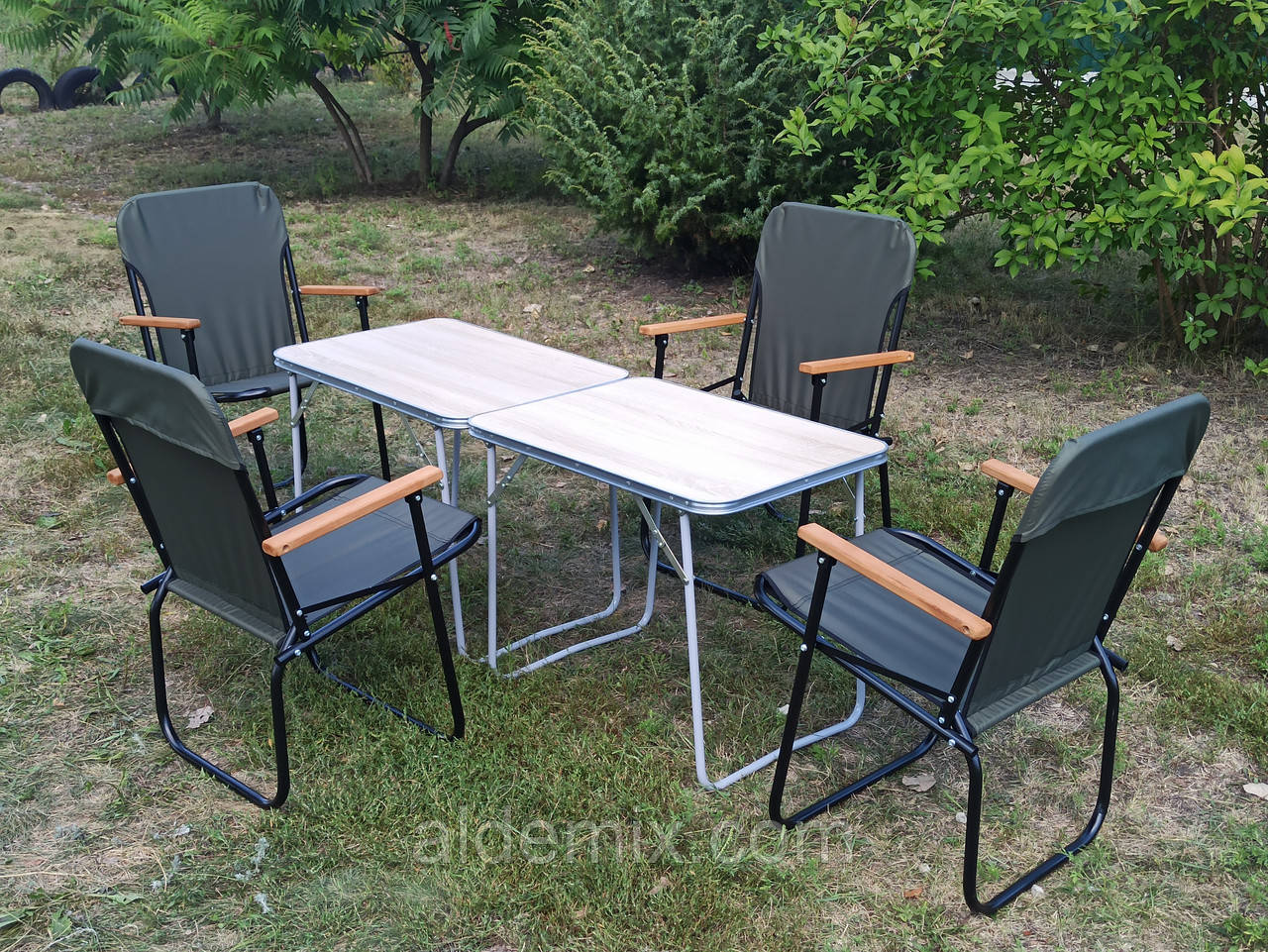 Туристичні меблі купити набір для пікніка стіл 4 стільці крісла "Патріот О2+4з" для природи риболовлі риболовлі кемпінгу