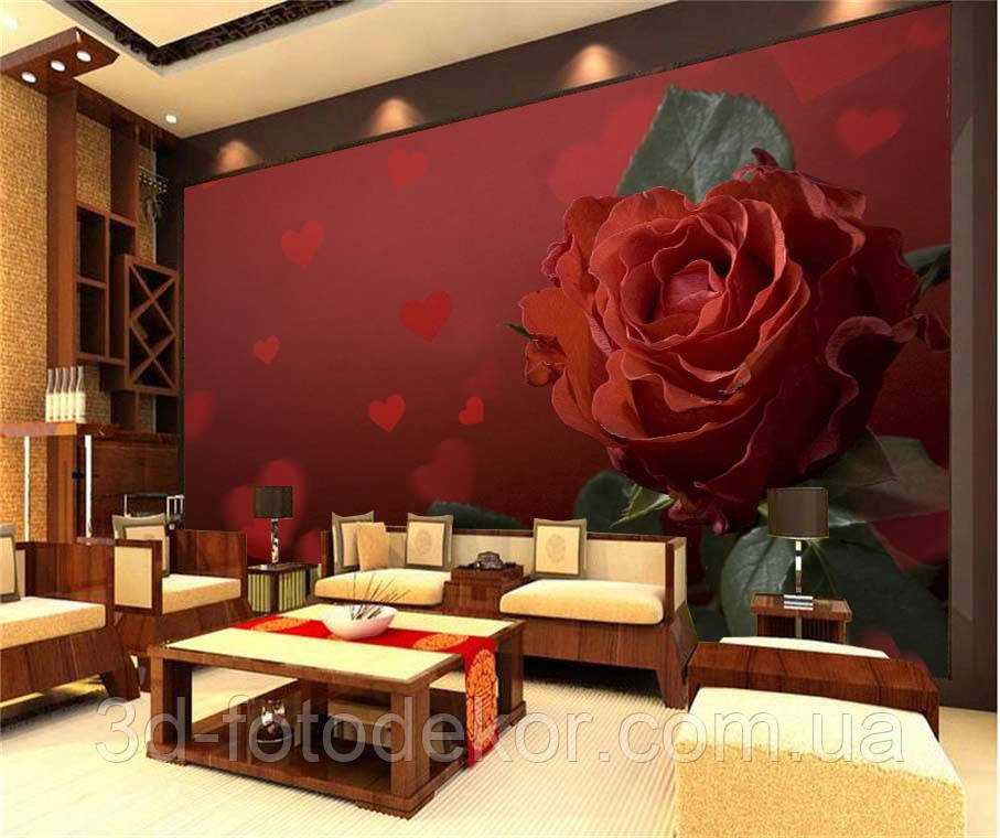 3D Фото шпалери "Роза кохана" - Будь-який розмір! Читаємо опис!