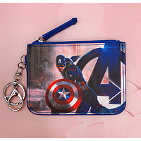 Гаманець бейдж монетниця дитячий для хлопчика капітан Америка Марвел Marvel Месники подарунок синові синій (NST)