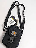 Барсетка чоловіча сумка-месенджер крос-боді міні Carhartt чорний (Nois), фото 4