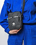 Барсетка чоловіча спортивна сумка-месенджер крос-боді чорний (Nois), фото 7
