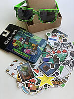 Колекційний подарунковий набір для хлопчика в коробці Кріпер Minecraft бокс для свята Майнкрафт 3 предмети (NST)
