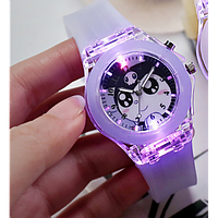 Детские электронные наручные часы с LED подсветкой для девочки 2 в 1 Kuromi (Kuromi ) геншен, манги, hello