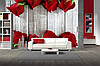 3D Фото шпалери "Троянди на дерев'яними тлі" - Будь-який розмір! Читаємо опис!, фото 2