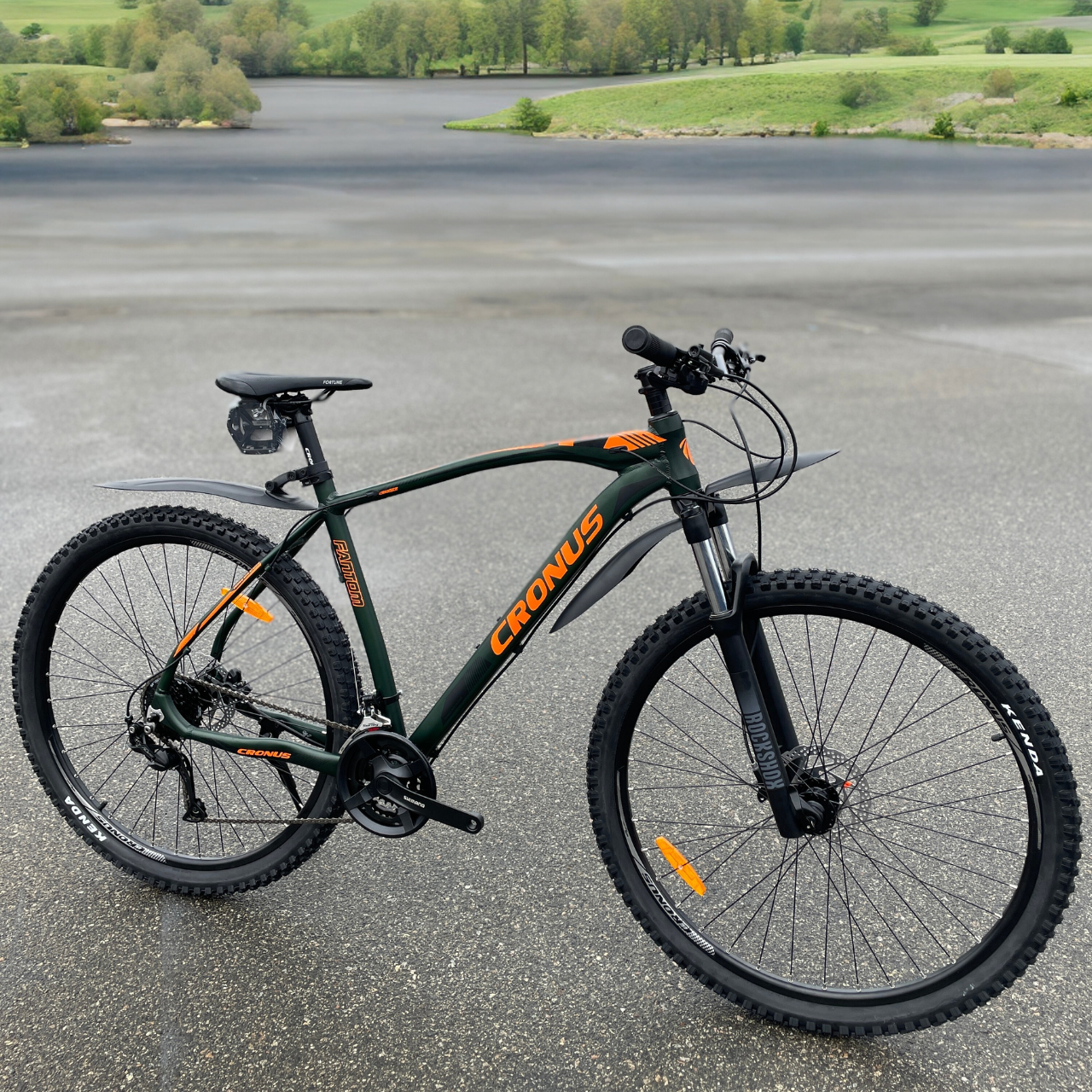 Велосипед CRONUS FANTOM 27.5" колеса 19.5" рама Темно-Зелений-Оранжевий