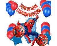 Набір декору Людина-павук, день народження хлопчика куля фігура фольга