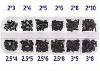 Набор потайных винтов для ноутбуков (черные) M2 M2.5 M3 240шт