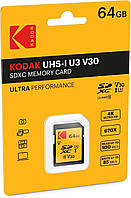 Картка пам'яті Kodak SD 64 GB (U3/V30/A1)