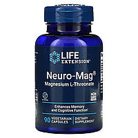 Life Extension, Neuro-Mag, L-треонат магния, 90 вегетарианских капсул Днепр