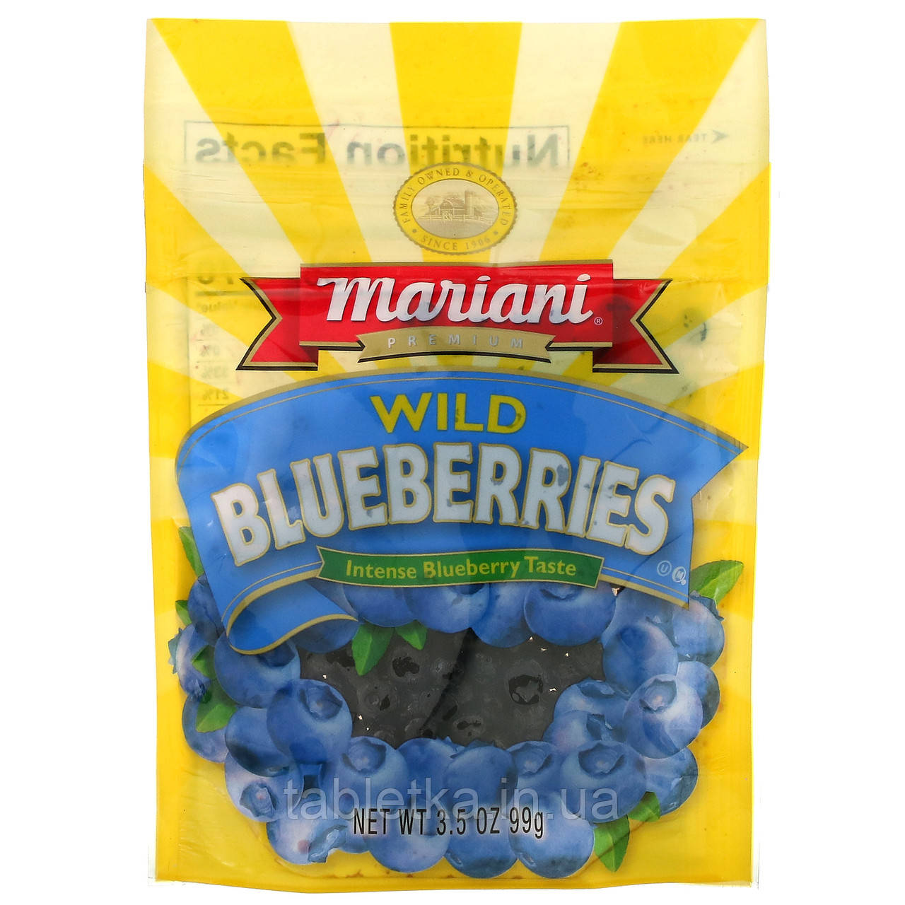 Mariani Dried Fruit, Premium, Wild Blueberries, 3.5 oz (99 g) Днепр