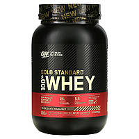 Optimum Nutrition, Gold Standard, 100% сыворотка, со вкусом фундука в шоколаде, 907 г (2 фунта) Днепр