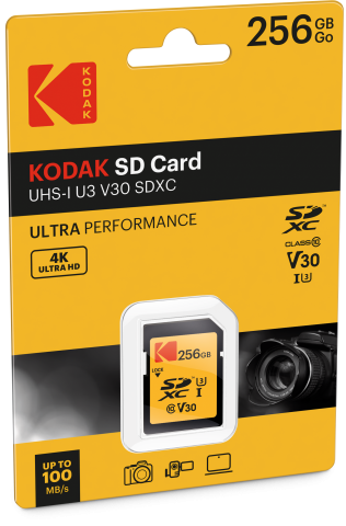 Картка пам'яті Kodak SD 256 GB (U3/V30/A1)