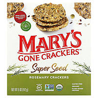 Mary's Gone Crackers, Super Seed, зерновые крекеры, розмарин, 141 г (5 унций) Днепр