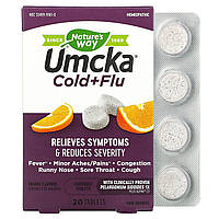 Nature's Way, Umcka, от простуды и гриппа, со вкусом апельсина, 20 жевательных таблеток Днепр