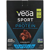 Vega, Sport Protein, протеин, шоколадный вкус, 12 пакетиков, 44 г (1,6 унции) каждый Днепр