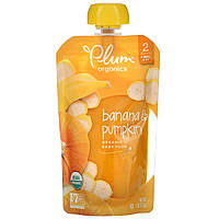 Plum Organics, Органическое детское питание, 2 этап, банан и тыква, 4 унц. (113 г.) Днепр