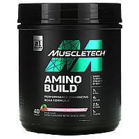 Muscletech, Amino Build, аминокислоты, клубника и арбуз, 593 г (20,92 унции) Днепр