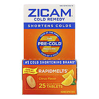 Zicam, Cold Remedy, RapidMelts, цитрус, 25 быстрорастворимых таблеток Днепр