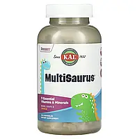 KAL, Dinosaurs, MultiSaurus, ягоды, виноград и апельсин, 180 жевательных таблеток Днепр