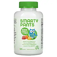 SmartyPants, формула для детей с клетчаткой, со вкусом клубники и банана, апельсина и лимона, 120 жевательных