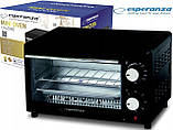 Електродуховка електропіч настільна духовка Esperanza Calzone EKO007 10 л, фото 2