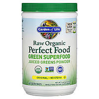 Garden of Life, Raw Organic Perfect Food, Green Superfood, порошок сочной зелени, классический вкус, 414 г