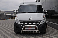 Кенгурятник WT003 (нерж.) С надписью для Renault Master 2011-2023 гг