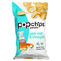 Popchips, Картофельные чипсы с морской солью и уксусом, 5 унц. (142 г) Днепр