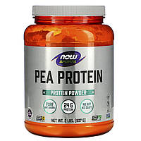 NOW Foods, Спортивная серия, гороховый протеин, без добавок, 907 г Днепр