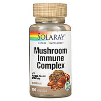 Solaray, комплекс грибов для иммунитета, гриб-баран, рейши и шиитаке, 100 растительных капсул VegCaps Днепр