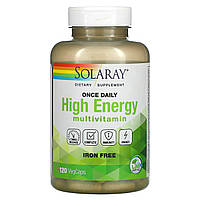 Solaray, Once Daily High Energy, Multi-Vita-Min, без железа, 120 капсул Дніпр