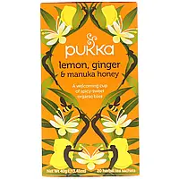 Pukka Herbs, Lemon Ginger & Munka Honey Tea, 20 Herbal Tea Sachets, 0.07 oz (2 g) Each Днепр