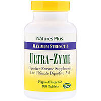 Nature's Plus, Ultra-Zyme, добавка с максимальной силой действия, 180 таблеток Днепр