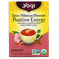 Yogi Tea, Spicy Hibiscus Positive Energy, 16 чайных пакетиков, 32 г (1,12 унции) Днепр