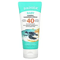 Badger Company, Детский минеральный солнцезащитный крем, SPF 40, ромашка и календула, 87 мл (2,9 жидк. Унции)