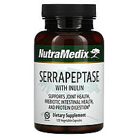 NutraMedix, Серрапептаза с инулином, 120 растительных капсул Днепр
