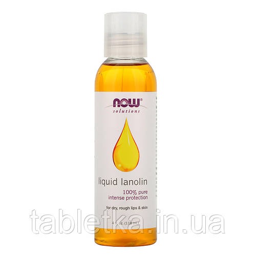 NOW Foods, Solutions, жидкий ланолин, 4 жидкие унции (118 мл) Днепр (ID ...